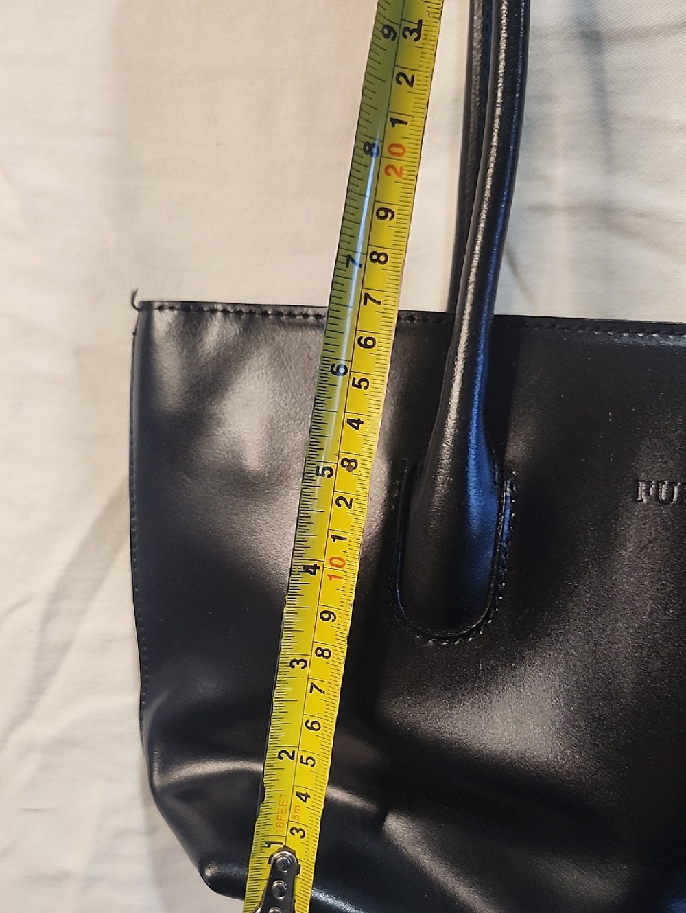 Furla Black Leather Tote with Double Handles - Picture 12 of 13